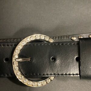 Harley-Davidson Black Belt with Gem Studded Buckle